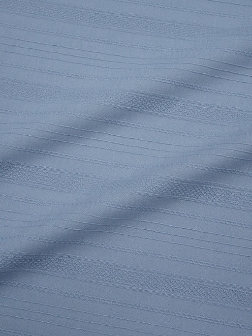 Фактурный хлопок Рельефные полоски цв.голубой джинс, ш.1.45м, хлопок-100%, 110гр/м.кв - Купава фото 2