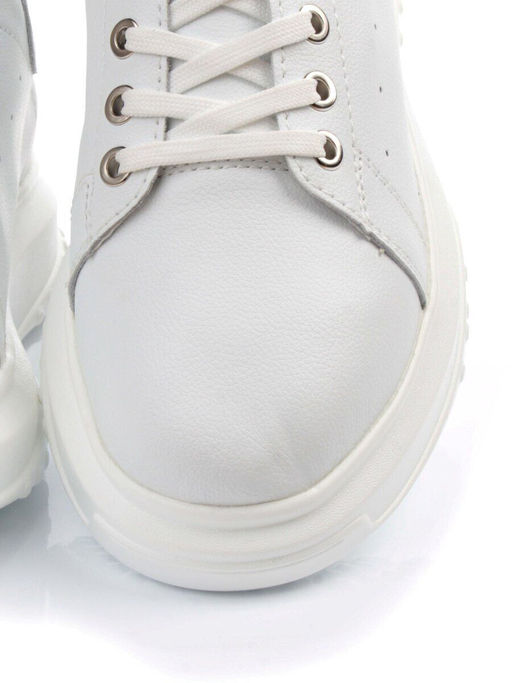 03-PDD136-1 WHITE Полуботинки спортивные женские (натуральная кожа) - No name фото 13