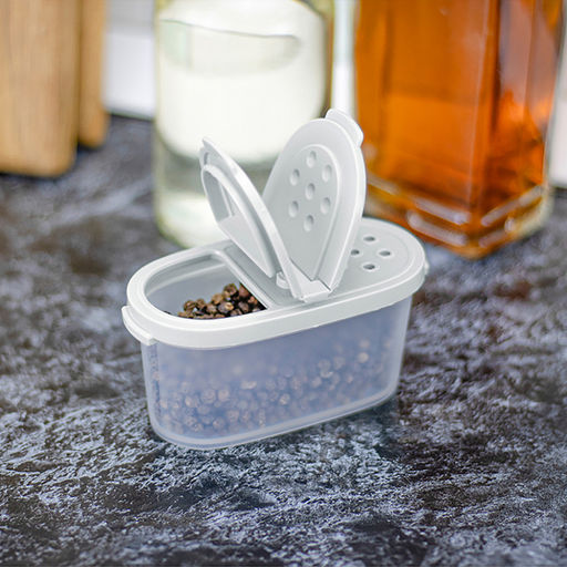 Контейнер для специй пластмассовый 120мл, 5х5х10,5см, смоки (Россия)