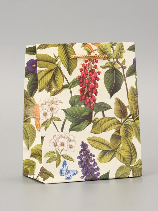 Цена за 4 шт. Пакет подарочный ламинированный «Ботанический сад» 11.5×14.5×6.5 см