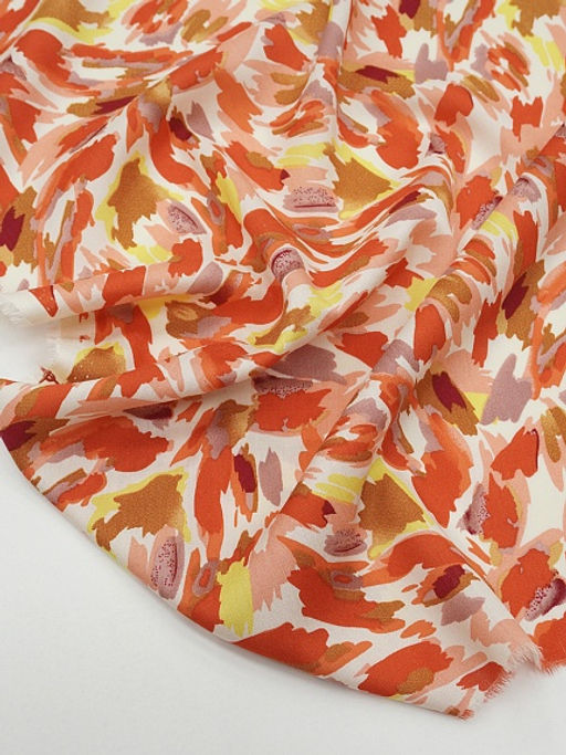 Штапель Яркий кураж цв.красный, ш.1.45м, вискоза-100%, 90гр/м.кв - Купава фото 7