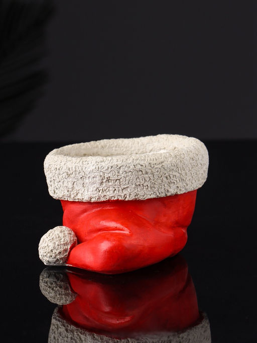 Подсвечник на 1 свечу Колпак, гипс, 9?7?5 см, красный