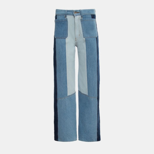 Джинсы женские палаццо MINAKU: Jeans Collection, размер 48, синие