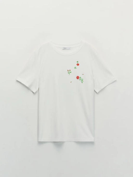 Футболка из хлопка с принтом / Zarina фото 7