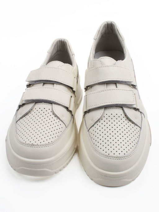 03-C138-2A LT. BEIGE Полуботинки спортивные женские (натуральная кожа)