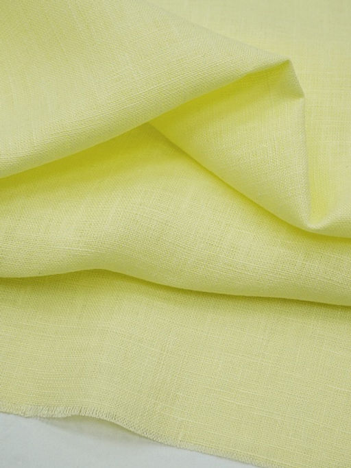 Лен костюмный с эффектом мятости цв.Светло-лимонный, ш.1.45м, лен-100%, 190гр/м.кв
