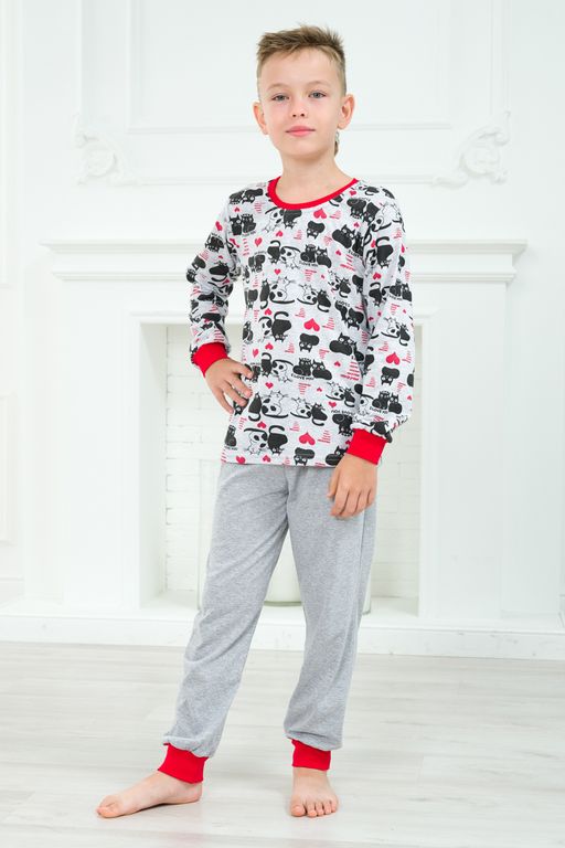 Пижама детская из джемпера и брюк из кулирки Олененок кошки - Амадэль фото 9