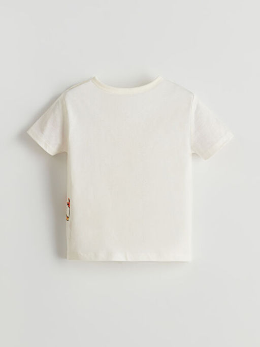 Bisiklet Yaka Bask?l? Erkek Bebek Pijama Tak?m 2li