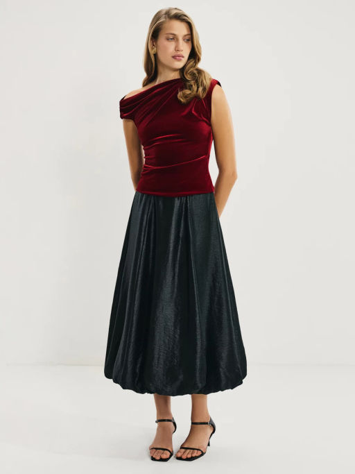 Асимметричный топ из бархата / Zarina