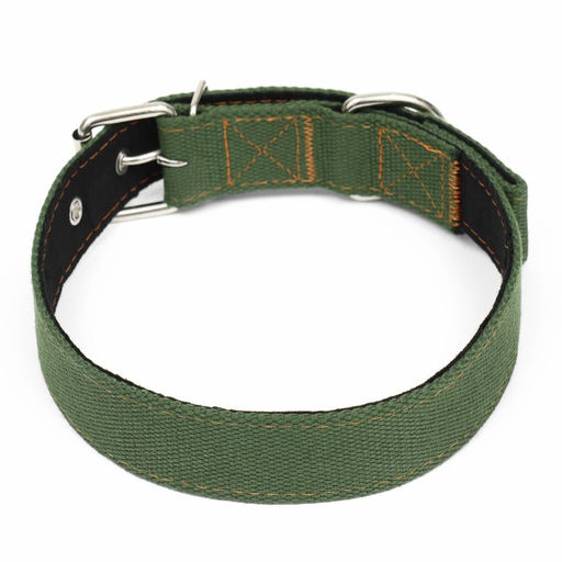 Ошейник брезентовый с подкладом, 72 х 3,5 см, хаки - Пижон фото 2