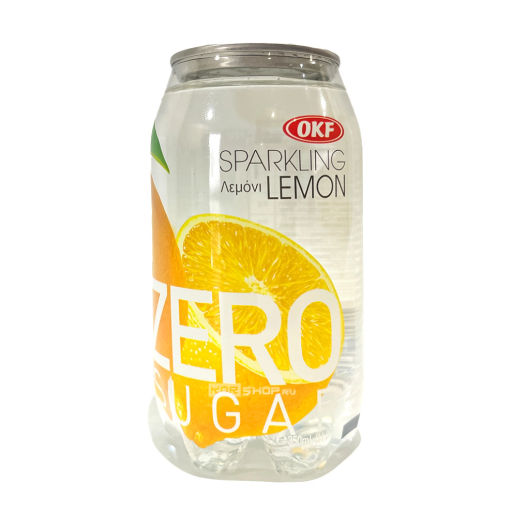 Напиток газированный без сахара со вкусом лимона Sparkling Lemon Zero Sugar OKF, Корея, 350 мл Акция