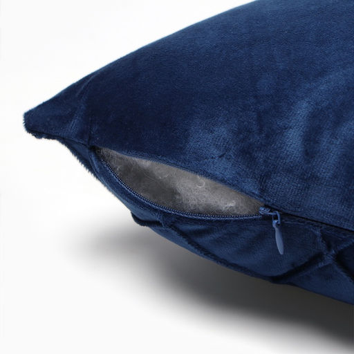 Подушка Этель Соло 30*50 см, цв.синий, велюр  фото 3