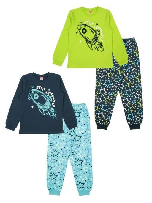 CRB wear/CAK 5394 Пижама для мальчика, салатовый/Ex.Cherubino  фото 2