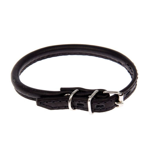 Ошейник кожаный круглый, 31 х 1,5 см, ОШ 25-27 см, микс цветов - Пижон фото 2