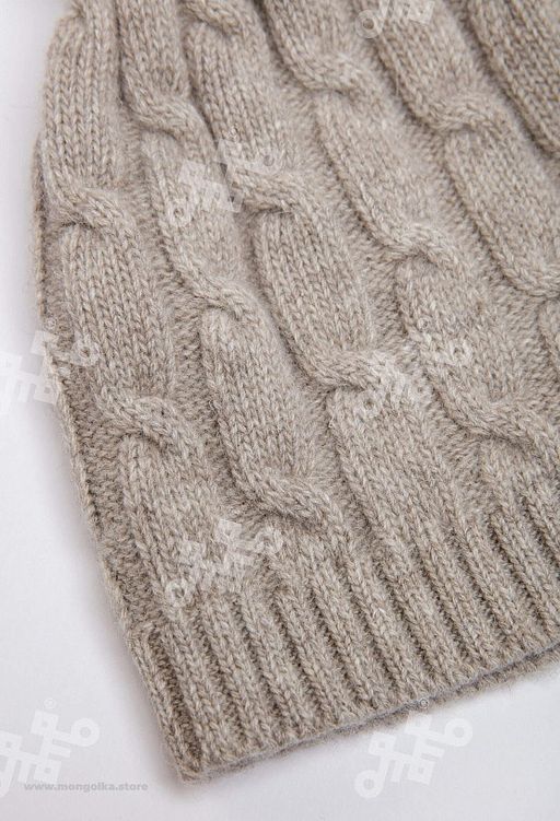 Шапка из 100% монгольской шерсти с помпоном (арт. 05103) - Монголка фото 4