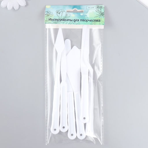 Инструменты для моделирования и придания формы пластик набор 6 шт 10х17 см - Арт узор фото 3