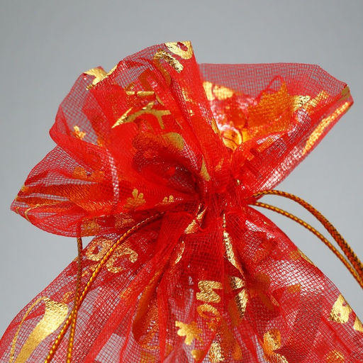 Цена за 20 шт. Мешочек подарочный новогодний органза «Аромат праздника», 16×24 см ± 1.5 см