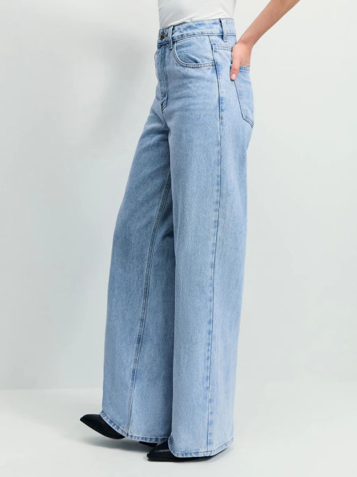 Джинсы wide leg с высокой посадкой / Zarina  фото 4