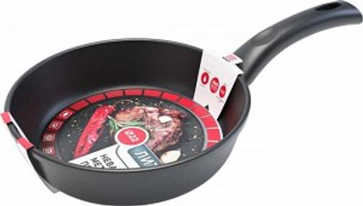 Сковорода Традиционная литая несъемная ручка, 22 см - Нева металл посуда фото 2