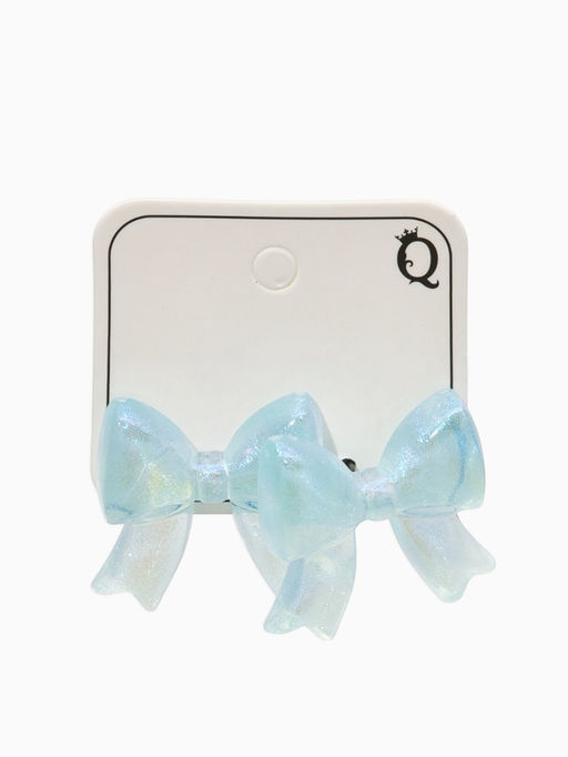 Цена за 2 шт. Серьги пластик «Бантик», перламутровый, голубые