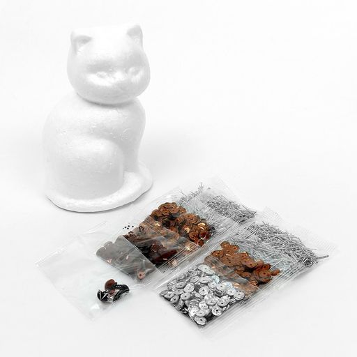 Аппликация пайетками Кошечка+ 3 цвета пайеток - Школа талантов фото 3