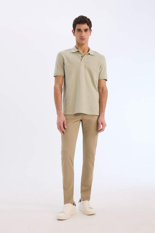 New Regular Fit K?sa Kollu Basic Duz Polo Tisort - Defacto фото 24