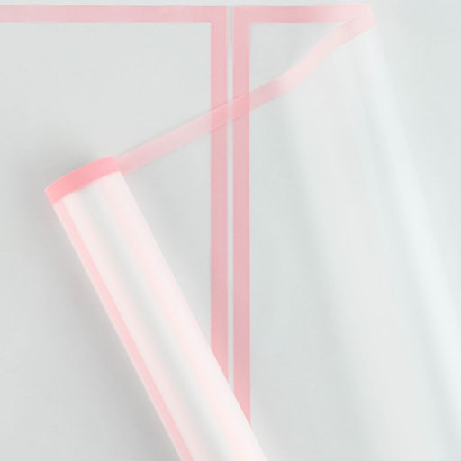 Плёнка для цветов матовая упаковочная «Кайма» розовая 0.5×9 м