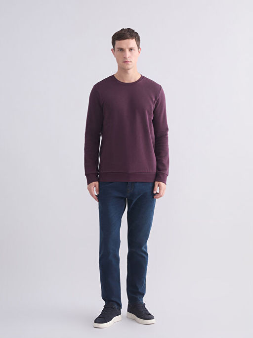 Bisiklet Yaka Erkek Sweatshirt