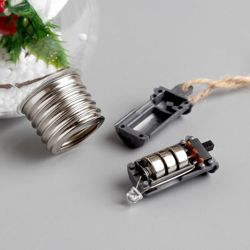 Ёлочный шар Новый год, 1 LED, от батареек, свечение тёплое белое - Luazon lighting фото 9