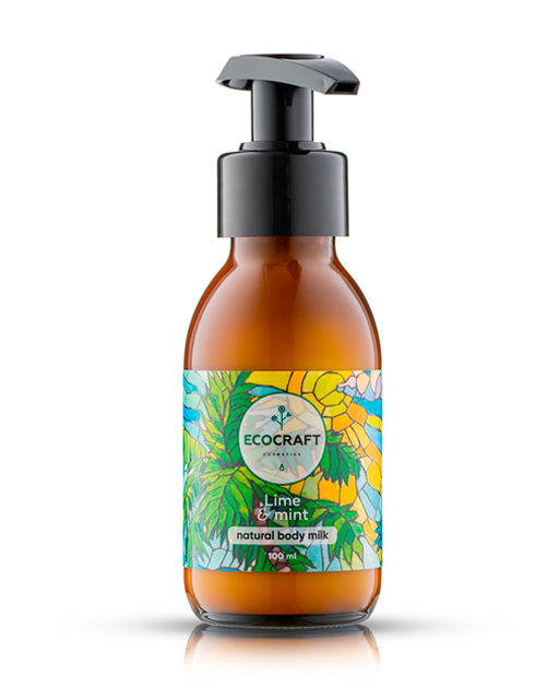 Натуральное увлажняющее молочко для тела "Lime and mint" Лайм и мята
