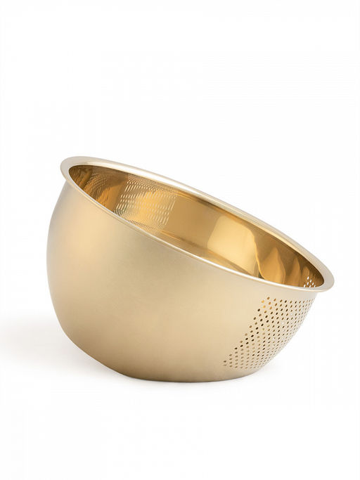 Дуршлаг 22x15x8, 3 л светло-золотистый нержавеющая сталь