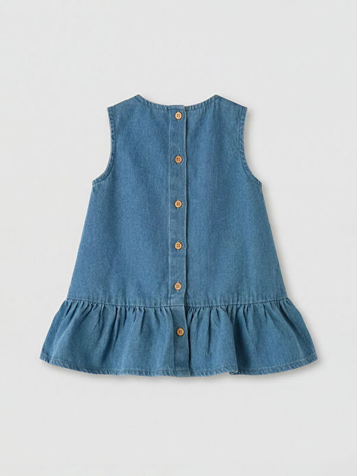 Fiyonklu K?z Bebek Jean Elbise