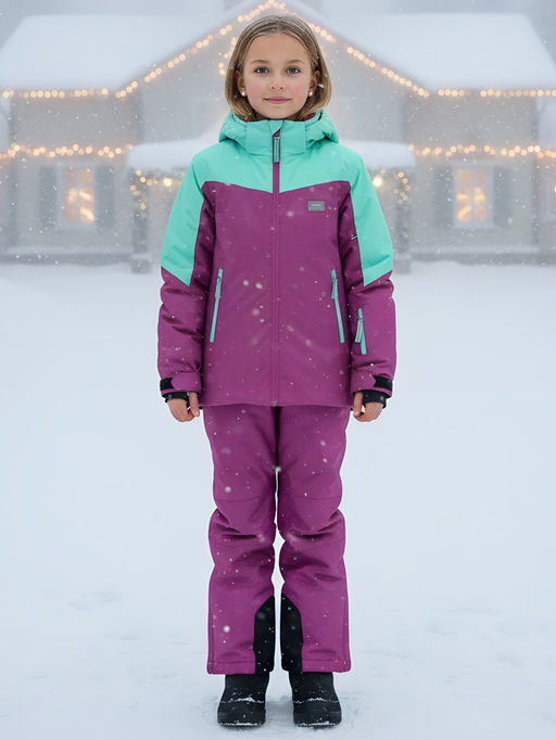Горнолыжный костюм зимний для девочки фиолетового цвета 9432F - Mtforce фото 32