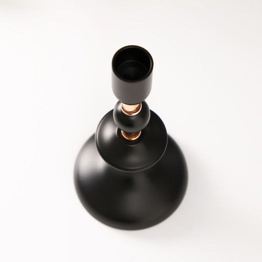 Металлический подсвечник на 1 свечу «Ирада», d=2 см, с золотом 9×9×19.5 см