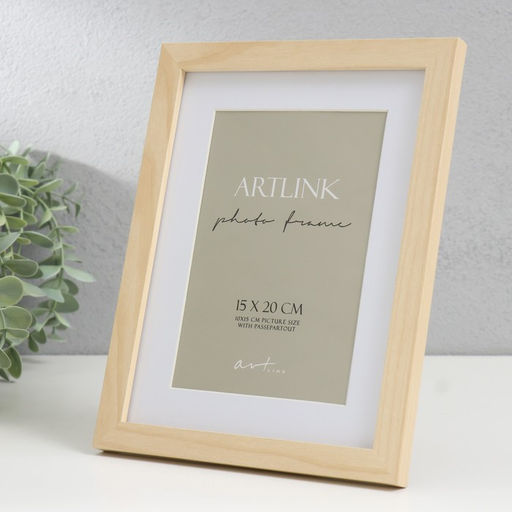 Фоторамка для фото 15×20 см Ellis, МДФ, с паспарту, натуральный