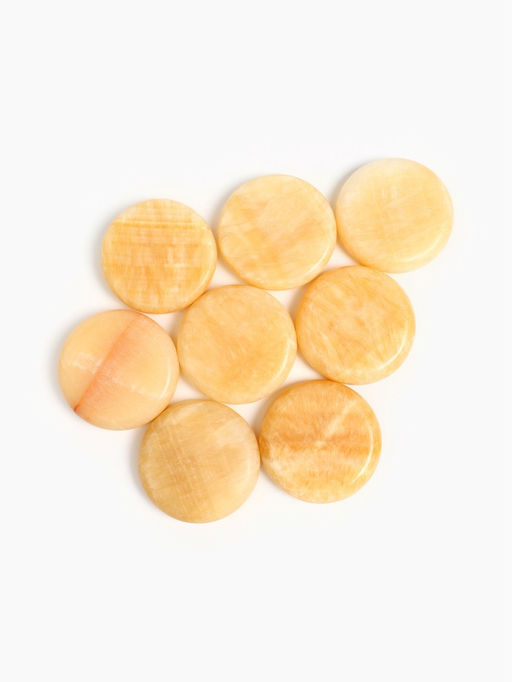 Камни для СПА 8×8 желтоватый мрамор, 8 шт.