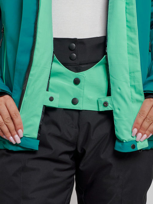 Горнолыжный костюм женский зимний темно-зеленого цвета 02305TZ - Chunmai фото 9