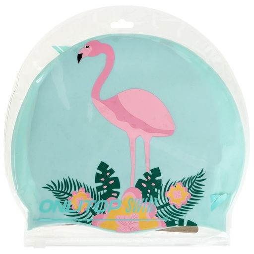 Шапочка для плавания детская ONLITOP Фламинго на цветке, силиконовая, обхват 46-52 см  фото 5