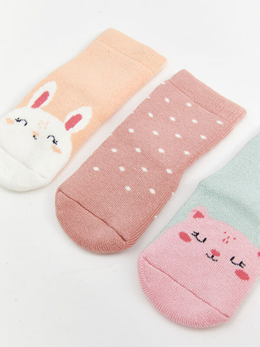 Nak??l? K?z Bebek Soket ?orap 3l? - Waikiki фото 2