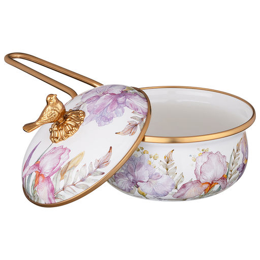 КОВШ LEFARD ЭМАЛИРОВАННЫЙ, СЕРИЯ IRISES 14СМ/0,9Л D=14 СМ ДЛИНА=31СМ ПОДХОДИТ ДЛЯ ИНДУКЦИОН  фото 3