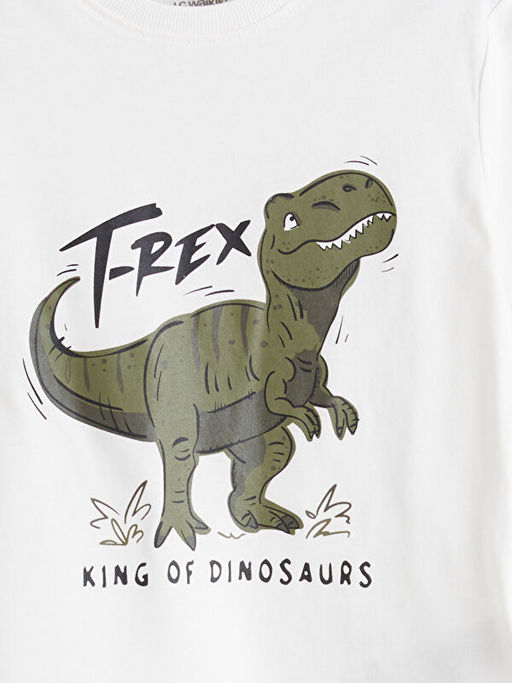 Dinozor Bask?l? Erkek ?ocuk Ti??rt