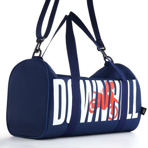 Сумка спортивная на молнии TEXTURA, с подкладкой, длинный ремень, маленький размер, с принтом, синяя