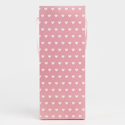 Цена за 5 шт. Пакет-переноска для цветов с пластиковым окном, Love, розовая, 30 х 12 х 8 см - Дарите счастье фото 6