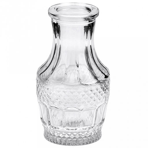 Графин стеклянный "Микрик волан" 60мл, прозрачный, h12см д4,3см, пробка-стекло (Китай)