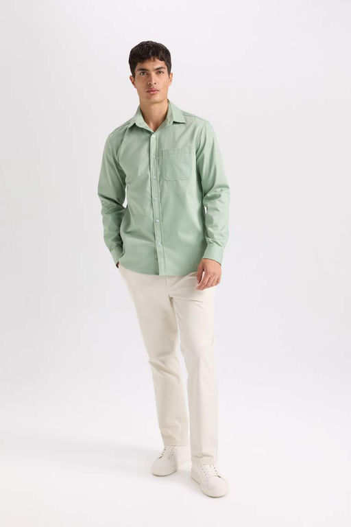 Regular Fit Normal Kesim Yazl?k Duz Paca Chino Kanvas Pantolon - Defacto фото 2