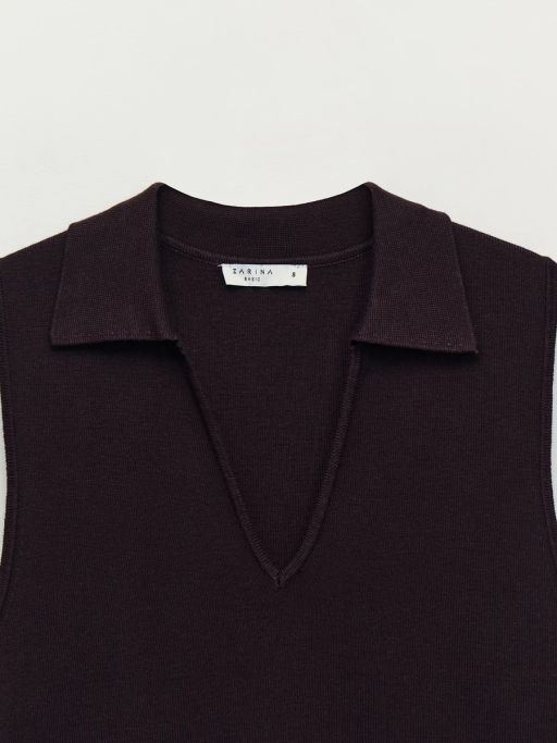 Вязаный топ из вискозы без рукавов ZR2604013301-27 / Zarina  фото 10