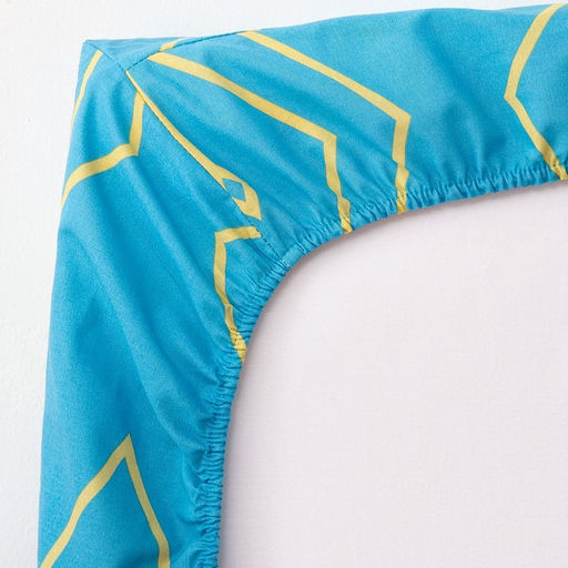 Простыня на резинке Этель Бирюзовый лепесток 160х200х20 см  фото 4