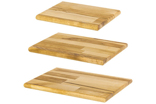 Комплект 3 досок 32*22*1,8 см, 29*20*1,8 см, 24*18*1,8 см "Прямоугольник" на дер. подстав.