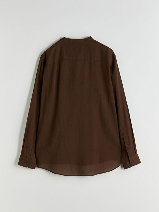 Regular Fit Hakim Yaka Uzun Kollu Erkek G?mlek