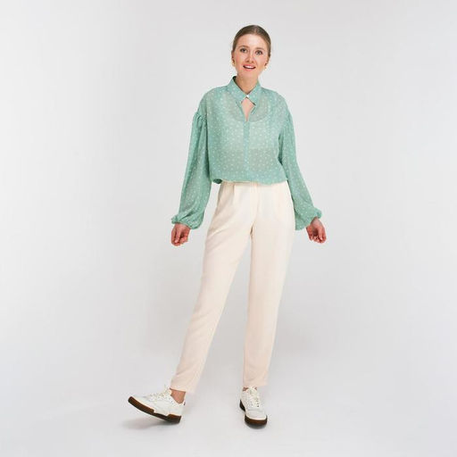 Брюки женские MINAKU: Green trend, молочные, размер 44